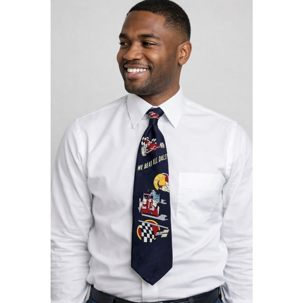Marco Polo Men's Navy Red Racing Car Novelty Tie One Size